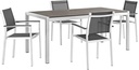 Shore 5 Piece Outdoor Patio Aluminum Dining Set