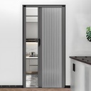 Retractable Interior Folding Doors, 24x75in No Drilling Accordion Door with Handle, Aluminum Closet Bedroom Bathroom Divider Door, Space Saving