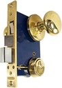 Marks 22AC LHR Double Cylinder Iron Gate Ornamental Mortise Lock Set with 2-1/2" Backset