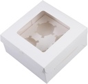 DECHOUS 12pcs White Muffin Holder Cake Boxes for Parties Weddings and Celebrations Secure Dessert Wrapping for Cookies and Treats