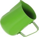 SEWACC Stainless Steel Milk Frothing Pitcher with Handle Anti-rust Coffee Steamer Cup for Latte Art Smooth Flow Spout Design Thickened Green Frothing Jug