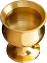 Hemoton Gold Buddha Water Offering Cup Brass Altar Cup Sacrificial Tea Goblet Decorative for Sacrificial Tea Yoga Meditation Incense Temple Decor(1.97 x 1.97 x 1.85 inch)