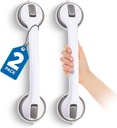 Med Pro Grab Bars for Bathtubs and Showers, 2-Pack, Easy to Install, No-Drilling, Removable, Grab Bars for Seniors, Shower Handles for Elderly, Handicap, Toilet Safety Bars