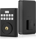 OOCC Keyless Entry Smart Keypad Door Lock - Deadbolt with 2 Keys, Auto Lock, Easy Installation, Matte Black