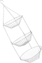 VALICLUD Stainless Steel Wire Hanging Fruit Basket Elegant Display Stand for Fruits Vegetables Design for Kitchen Capacity Storage