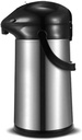 Insulated Teapot,Insulated coffee jug,Insulation pot 3L Insulated Stainless Airpot Thermal Coffee Carafe Beverage Dispenser Action For Hot Cold Water Chocolate Drinks Insulation Pot (Color : Black)