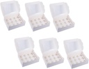 Alipis 6pcs Cupcake Boxes for Muffins and Cakes Paper Cake Packaging for Bakery Treats and Parties White Without Ribbon