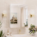 TokeShimi 20x26 Medicine Cabinet Mirror with Storage Tempered, Aluminum Surface Mount or Recessed Medicine Cabinet White with Adjustable Shelves for Bathroom Vanity Modern Farmhouse