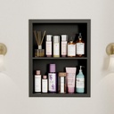 14x18 Medicine Cabinet Recessed Stainless Steel, 2-Tier, Medicine Cabinet Organizer,Stainless Steel Wall Niche, Bathroom Wall Cabinet, Recessed Bathroom Cabinet, Cabinet recessed Wall Cabinet