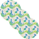 3 Pcs Large Trivet Mat for Crock Pot 15in Heat Resistant Hotpads Protecting Table alfombrilla de para cocina Blue Green Gradient Musical Note Colorful