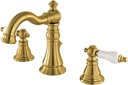 Kingston Brass Fauceture FSC1973APL American Patriot Widespread Bathroom Faucet, Brushed Brass