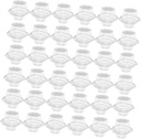 STOBAZA 100pcs Plastic Cupcake Containers Individual Dessert Boxes for Muffins Egg Tarts and Treats Stackable Packing Box for Bakery Glossy Transparent Design