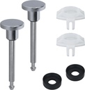 Tub Spout Diverter Repair Kit, Tub Diverter Repair Kit Bathroom Shower Bathtub Leaky Faucet Repair Replacement Parts (Includes 2 x Diverter Valve Stems, 2 x Cup Seals and 2 x Gates,) Silver,2 Set
