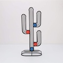 Iron Art Coffee Capsule Display Stand, Iron Wire Black Cactus Capsule Stand, Hold 48 Piece (Black)