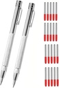 2PCS Tungsten Carbide Scriber with Magnet, with Extra 20 Replacement Marking Tip. Etching Engraving Pen for Metal Sheet, Glass, Wood, Jewelry, Marble and Ceramics.