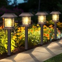 Solar Outdoor Lights, 12 Pack Solar Pathway Lights Waterproof, Landscape Lighting for Path Walkway Lawn Garden Yard Outside Décor, Brown