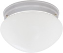 DESIGNERS FOUNTAIN Basic 2-Lights Flush Mount Ceiling Light, 9.25 Inch Lighting Fixture for Kitchen, Bedroom, Bathroom, and Hallway, White, 4732-WH