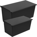 2pcs Carbon Steel Loaf Pan Lid Toast Mold Nonstick Bread Proofing Box for Kitchen