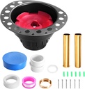 Freestanding Tub Drain Rough-in Kit, Bathtub Drain Kit with PVC Adapter and Brass Tail Pipes, Compatible with Free Standing Bathtubs, Copper Bathtub and Floor Mounted Bathtub
