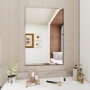 Rectangular Beveled Bathroom Mirrors, 28X40 inch Square Frameless Mirror, Rectangular Frameless Bathroom Mirror，Beveled Bathroom Mirror。