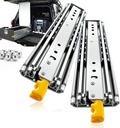 YENUO Heavy Duty Drawer Slides with Lock 12 14 16 18 20 22 24 26 28 30 32 34 36 38 40 44 48 52 56 60 Inch Full Extension Side Mount Ball Bearing Locking Rails Track Glides Runners Load 200 Lbs 1 Pair