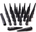 24PCS 14x2 Black Cone/Conical Bulge Seat Wheel Spike Lug Nuts with 1 Socket Key Compatible with Expedition 2000-2018, F-150 1999-2014, Lobo 09-14, Mark LT 05-08, Navigator 2000-2014