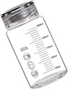 Wide Mouth Glass Water Bottle Graduated Milk Storage Outdoor Travel Easy Clean Beverage Cup