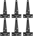6 T-Shaped Shutter Hinges, Rustproof Iron Triangular Household Solid Hinges Shed Wood Fence Garden Door Wooden Box Hinges Cerniera