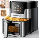 Air Fryer Oven, 10-in-1 7.5Qt Multifunction Air Fryer with Digital LED Touch Screen, 10 Preset Cookings, Dishwasher-Safe Basket, 95% Less Oil, Nonstick Dishwasher-Safe Basket, 100Pcs Liner