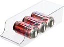 OGGI Soda Can Holder - Comfortably Holds 9 Cans (14" x 5.5" x 4") - Ideal for Kitchen Organization, Pantry Storage, Fridge Organizing, Clear