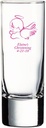 Personalized Color Printed Tall Shot Glass - Angel - Fuchsia - 48 pack