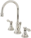Kingston Brass KS2986BAL Heirloom Widespread Bathroom Faucet, Polished Nickel, 13.63 x 6.31 x 11.5
