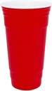 G.E.T. SC-32-R BPA-Free Reusable Plastic Red Party Cup Tumbler Only, 32 Ounce, Red (Set of 12)