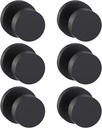 goldenwarm 6 Pcs Black Dummy Door Knobs, Heavy Duty Zinc-Alloy Matte Black No-Turning Interior Door Knobs, Indoor Doorknobs for Hallway, Inactive Half Dummy Door Knob