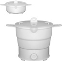 Portable Foldable Mini Electric Hot Pot Cooker Mini Electric Kettle Heating Pot Folding Water Boiling Pot 2 Heating Speed Adjustable