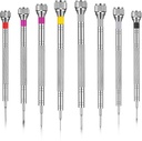 Chumia 8 Pieces Precision Jewelers Screwdriver Set, Micro Watch Repair Screwdriver Set 0.6-1.6 mm for Watch, Eyeglasses, Jewelry Work, Electronics Repair(Flathead, Phillips)