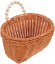 Wall Hanging Storage Basket for Kitchen Elegant Woven Fruit and Vegetable Organizer Space-saving Design for Home Decor for Storing Garlic and Ginger a Rustic Style