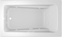 Jacuzzi PRIMO Drop-In Tub, Luxury Acrylic, Jet Massage Tub, 60" (L) x 36" (W), Slip-Resistant, Left Drain Placement, White