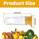 Lemon Squeezer 2 PCS Screw Top Manual Lime Juice Extractor Clear with Lid Built-In Filter, Portable Compact Plastic Orange Citrus Press Juicer For Cocktails Handheld Screw in Lemon Twist Squeezer