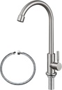 Cold Water Only Faucet SUS304 Stainless Steel Faucet for Kitchen Sink