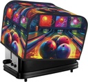 4 Slice Toaster Cover with Pocket Universal Size Toasters Dusts Covers Bowling Balls Bread Machine Cover & Protection Bread Machine Protector Small Kitchen Appliance Covers