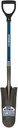 14" Drain Spade, 26" Blue Fiberglass Handle, Poly D-Grip