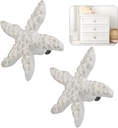 DOERDO 2PCS Nautical Door Handle Drawer Knobs Dresser Knobs Handles for Kitchen Furniture Cabinet Wardrobe Cupboard, Starfish