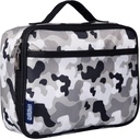 Wildkin Kids Insulated Lunch Box – Durable and Reusable for School & Travel - Gray Camo