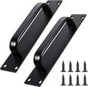 2 Pack Black Barn Door Handles, Aluminum Alloy Sliding Barn Door Handle 180mm / 7.1 Inch Hole Center Gate Door Handle for Kitchen Cabinet Bathroom Closet Hardware Replacement 7.9 Inch Long
