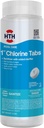 HTH 42049 Pool Care 1" Chlorine Tabs, Swimming Pool Sanitizer with Added Clarifier - Eliminates Bacteria & Algae, Makes Water Clean & Crystal Clear, Sanitizes & Protects - Slow Dissolving, 1.5 lbs