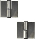 2pcs Stainless Steel Self Closing Restroom Public Toilet Partition Door Hinge, Surface Mounted, 2. 8" x 2. 6" / 70mm x 65mm