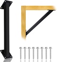 8PC 45°Degree Angle Support Bracket Kit，Pergola Support Bracket Inside Mount Corner Brace 45 Degree, Pergola Terrace Pergola Cabin Elevated