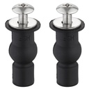 2 Pack Universal Toilet Seat Hinges Screw,Toilet Seat Screws Replacement kit,Toilet Seat Hinges Blind Hole fixings, Expanding Rubber Top Fix Nuts Screws for Top Mounting Toilet Seat Hinges