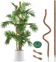 2 Pack Moss Pole, 63 Inch Bendable Moss Poles for Plants Monstera Long for Climbing Plants, Extra Large Handmade Pole Plant Sticks Support Stakes for Indoor Plants to Grow Upwards